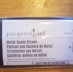 Pampered Chef Metal Spoon Straws